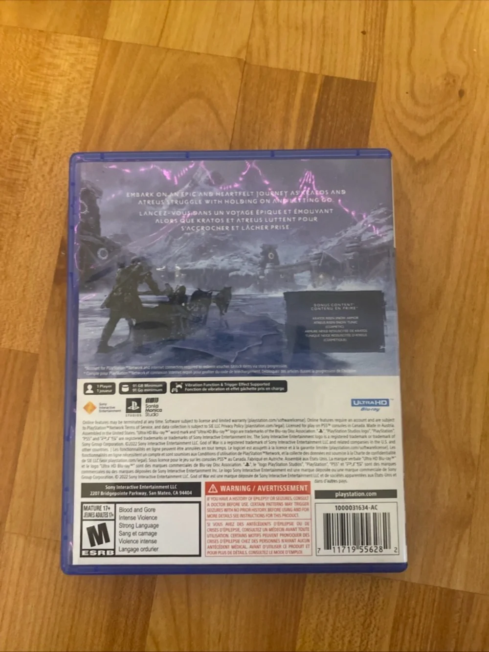 Sony PS5 God of War Ragnarök Game - Blue Case - Picture 3 of 3